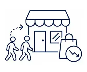 来店はあるが、購買率が上がらない。